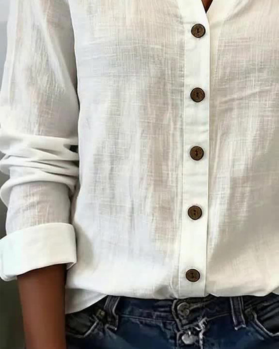 Skjort V-hals Mångsidig