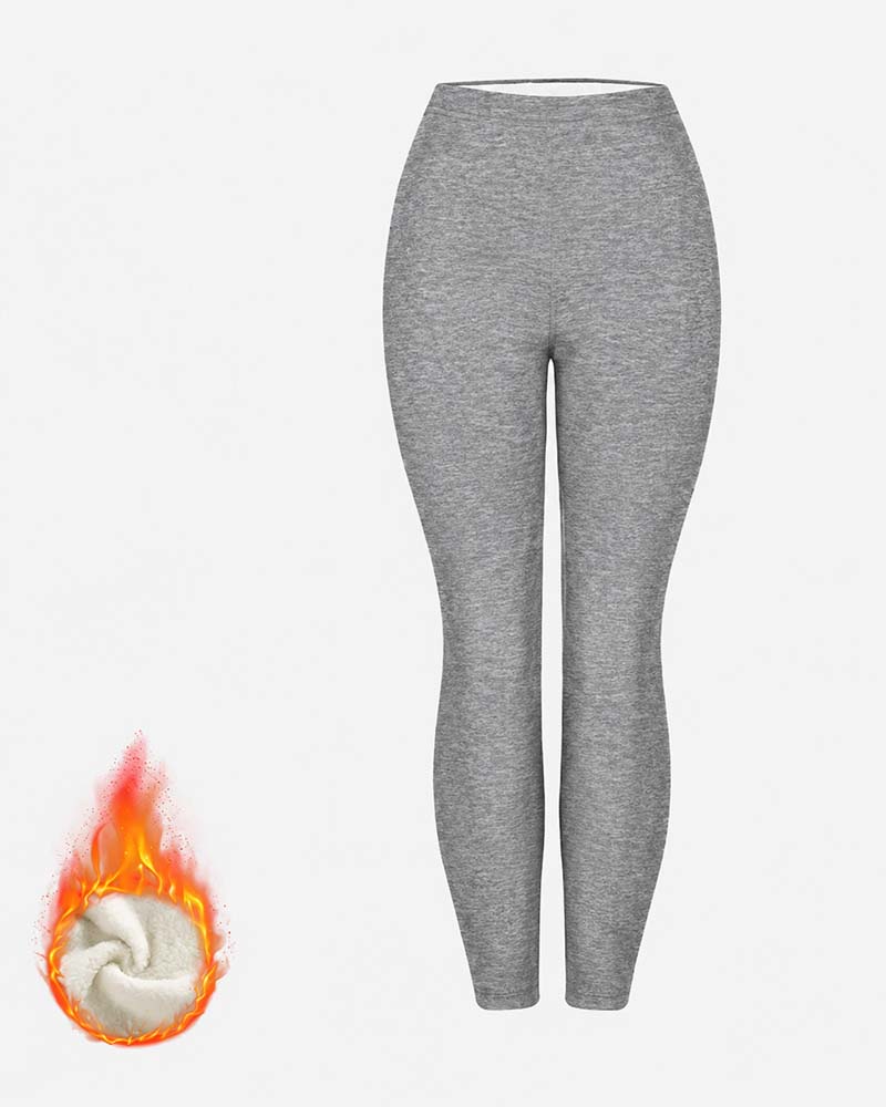 Vinter Tjock Hög Midja Varma Leggings Yogabyxor