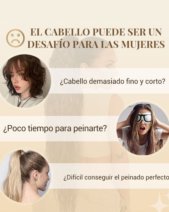 Lång Yvig Och Lockig Hårförlängning