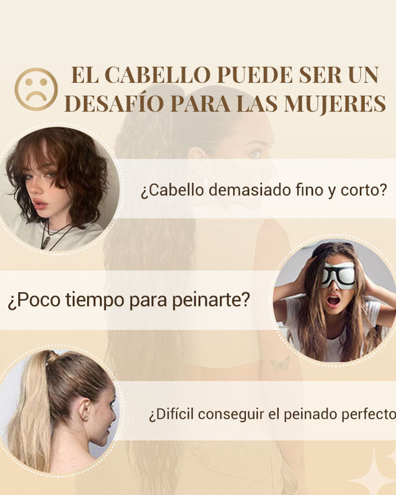 Lång Yvig Och Lockig Hårförlängning