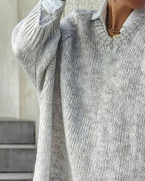 Tröja V-ringning Lössittande