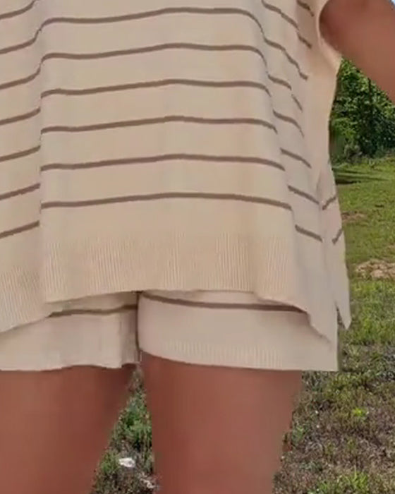 Set Rand Lös Casual Shorts