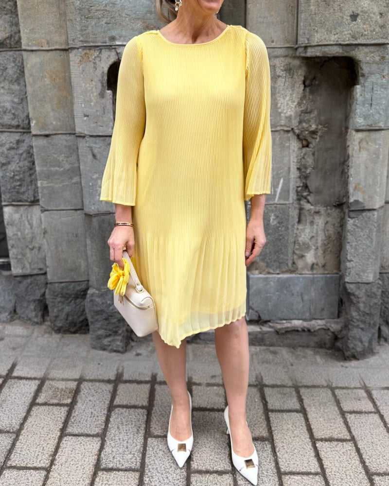 Klänning Dam Elegant Veckad