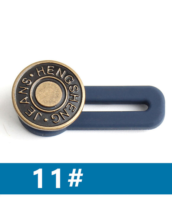 Fjäderbelastad Metallknapp För Midjeförlängning Till Jeans