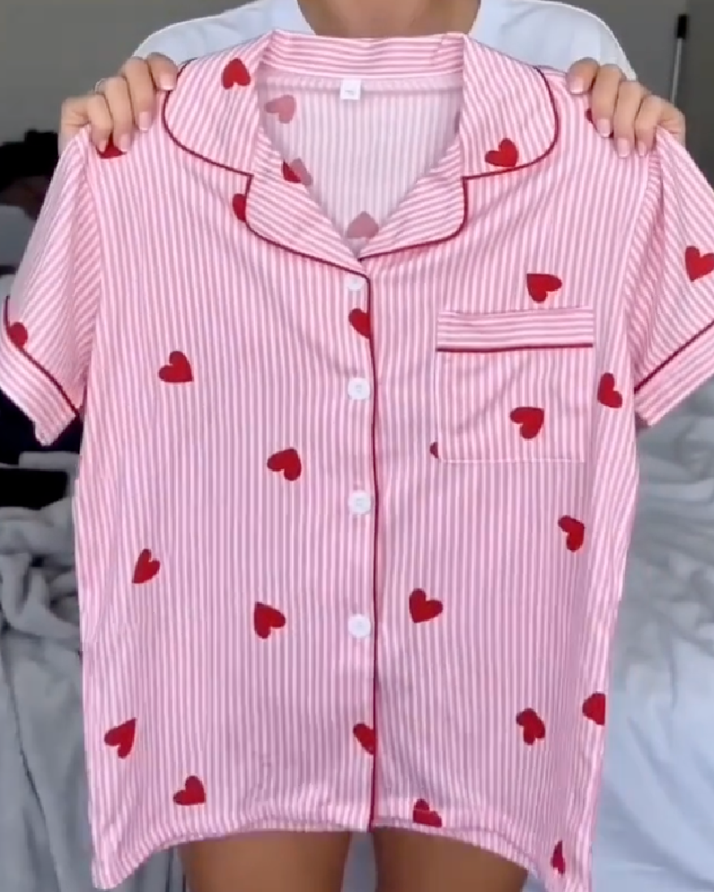 Set Hjärta Rand Hemmakläder