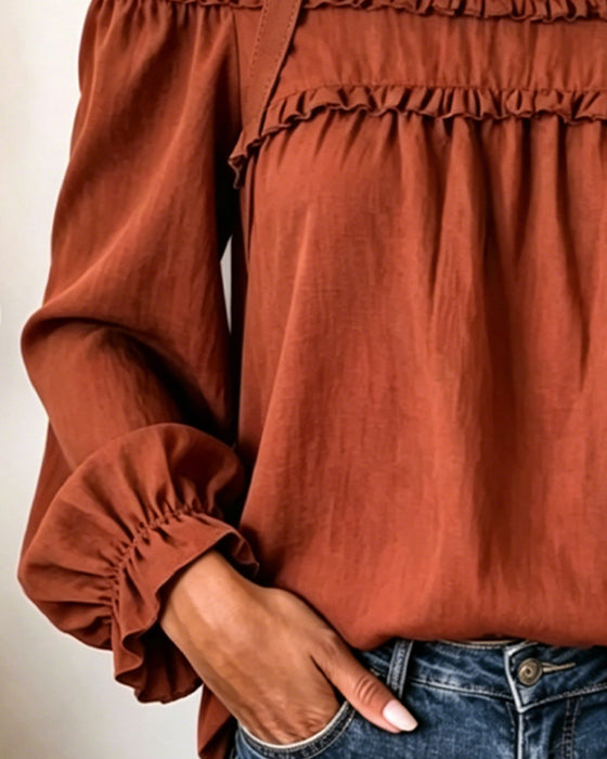 Blusar Off-Shoulder Spagetti Axelband Puff Ärm