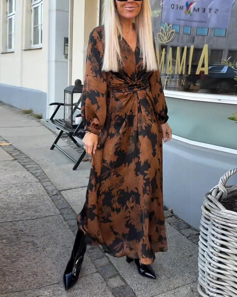 Klänning Med Lyktärmar Och Retrotryck