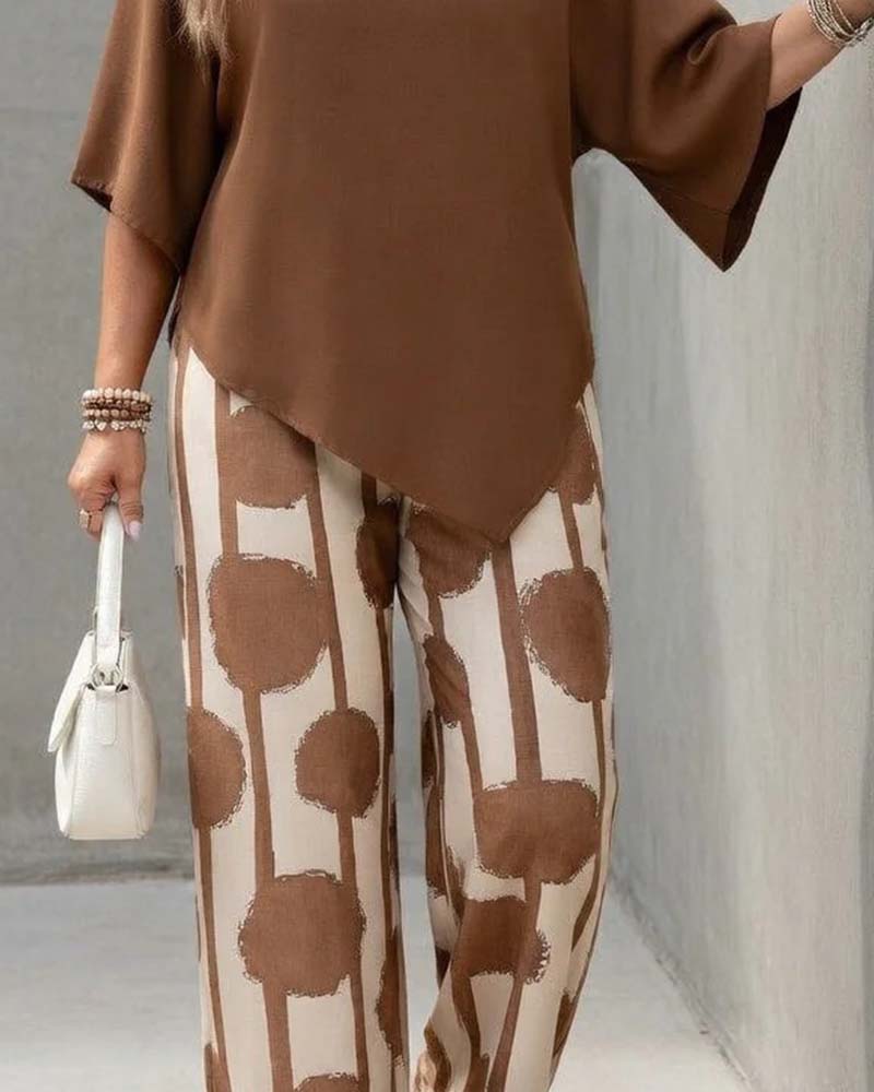 Kostym Lös Passform Casual Tryckta Vida Ben Byxor