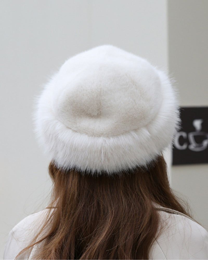 Mongolisk Stil Tjock Varm Plyschmössa För Kvinnor