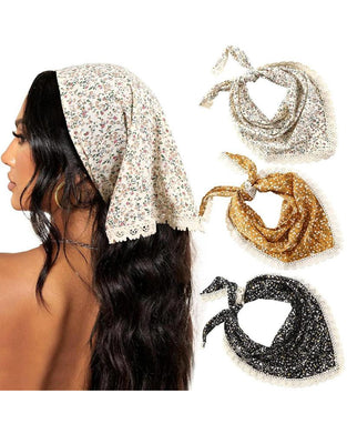 Liten Blommig Triangelscarf