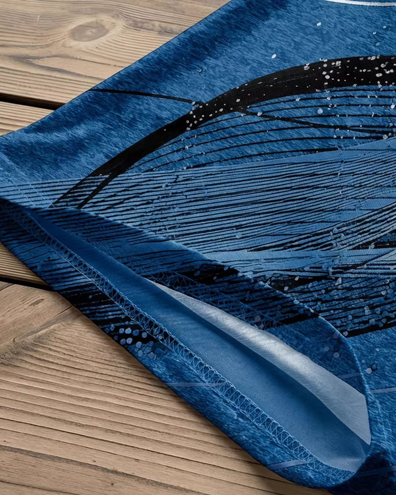 Topp Oregelbundet Långärmat Tryckt