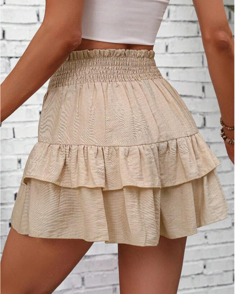 Skorts korta vida casual flödiga
