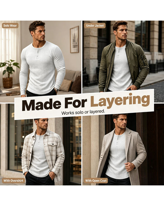 T-Shirt Vertikal Rand Lång Ärm