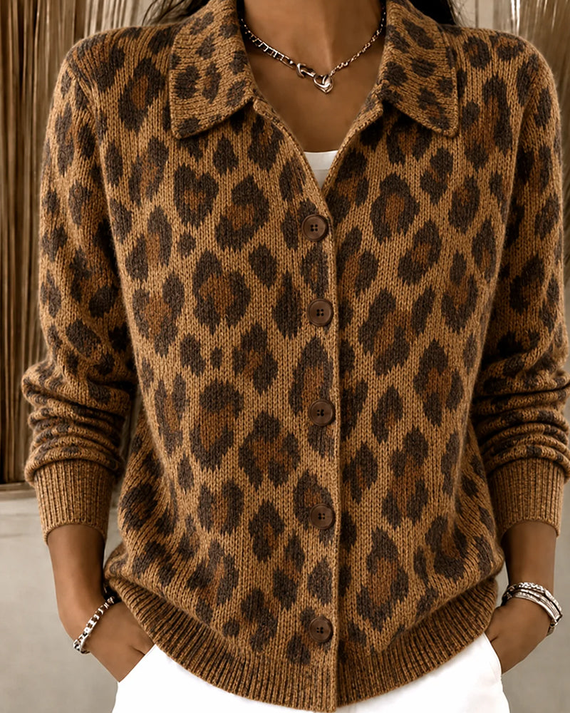Cardigan Stilig Leopard Slag