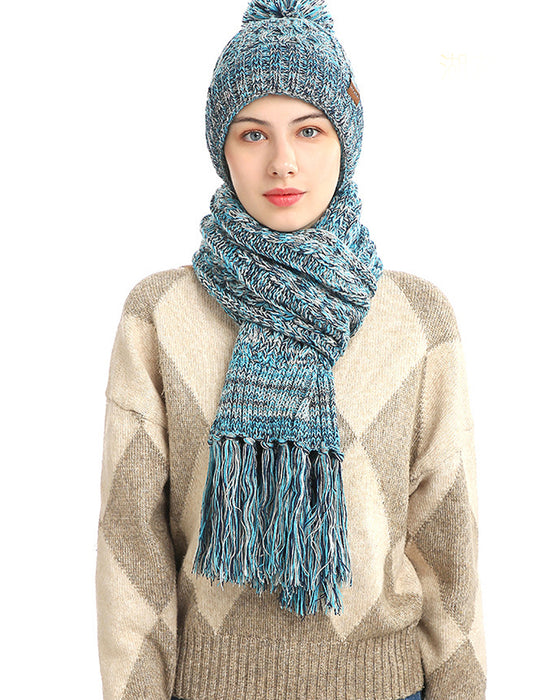 Tresats Mössa Stickad Ull