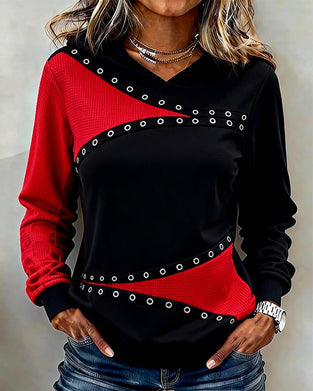 Casual Hoodie Med Färgkontrast