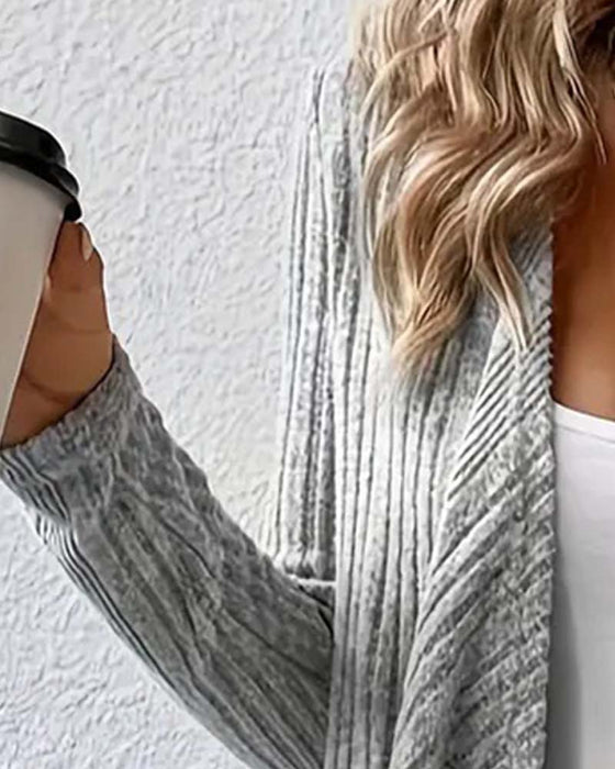 Cardigan Casual Solid Oregelbunden