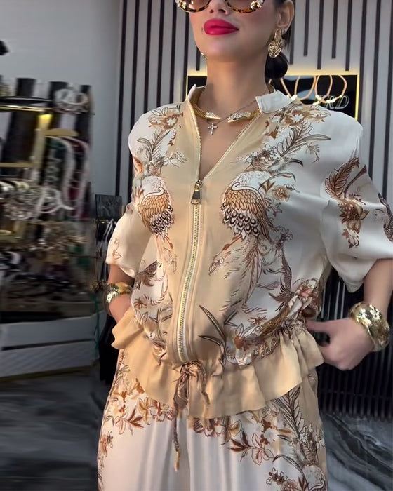 Kostym med Vida Ben Temperament Ståkrage Dragkedja