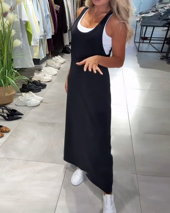 Klänning Slimmande Hängslen Casual