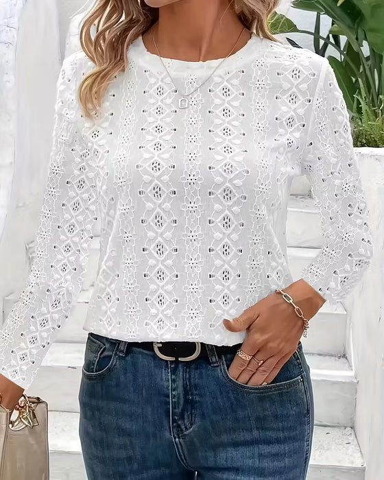 Topp Urholkat Rund Halsringning Modig