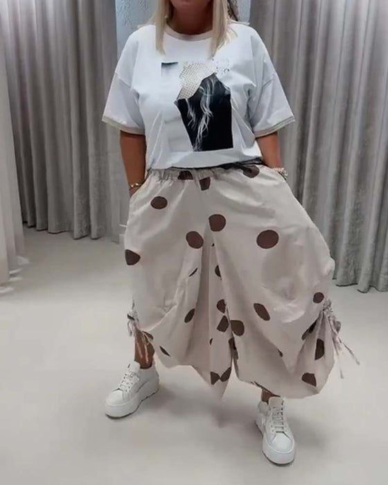 Harem Byxa Dragsko Ficka Prickig Loose Fit