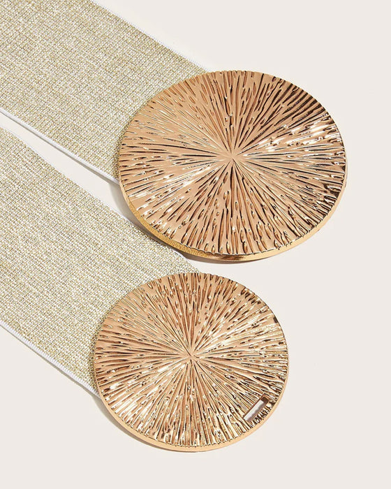 Dammars Vintage Elastiska Bälte Med Gyllene Spänne