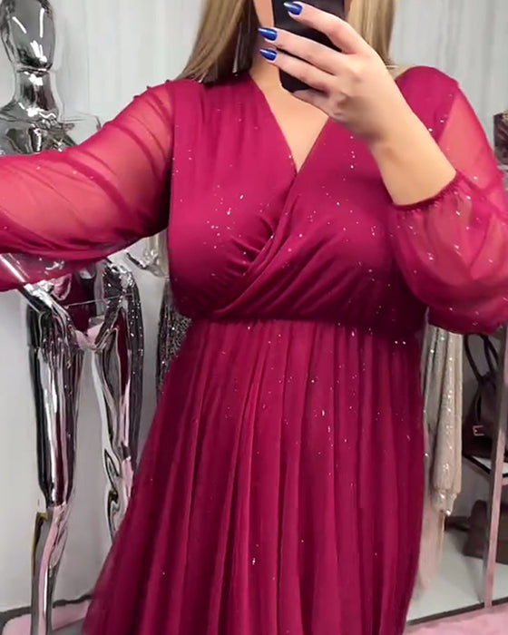 Klänning Temperament V-Ringning Modig