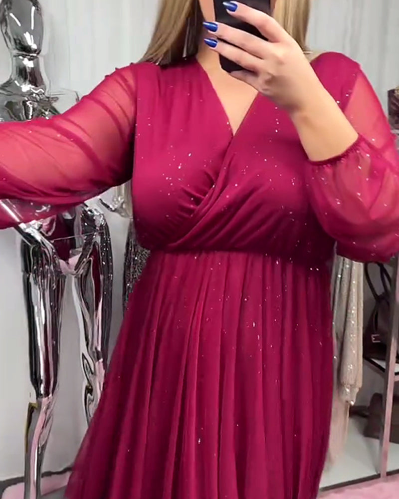 Klänning Temperament V-Ringning Modig