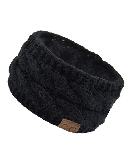 Fleece Stickad Pannband För Höst Och Vinter