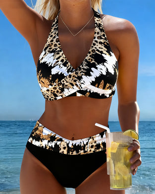 Bikinis Leopard Halsringning Kors