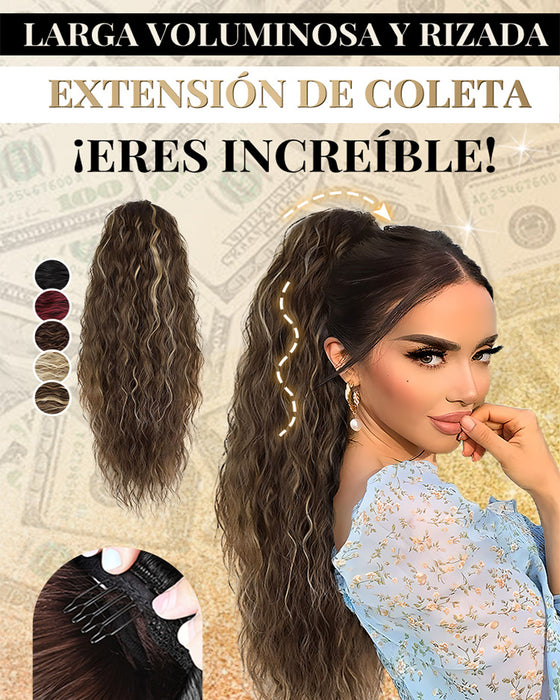 Lång Yvig Och Lockig Hårförlängning