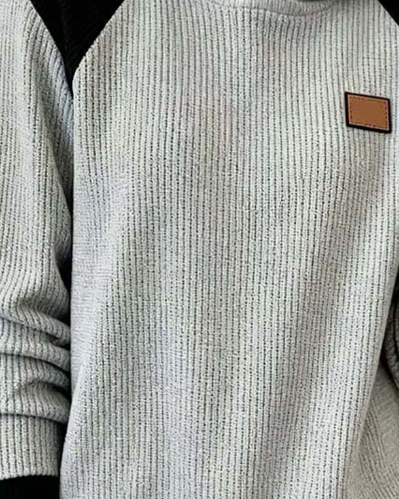 Huvtröja Färgblock Casual Dam