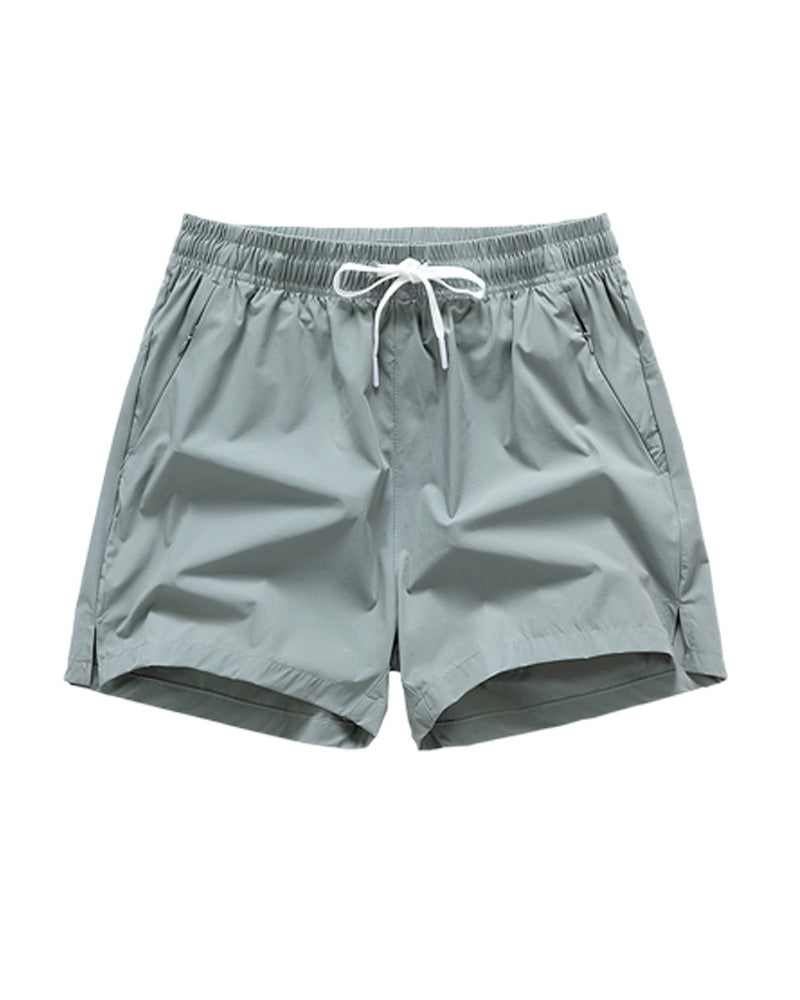 Shorts Män Elastisk Midja Ficka Snabbtorkande Is-Silke Sport