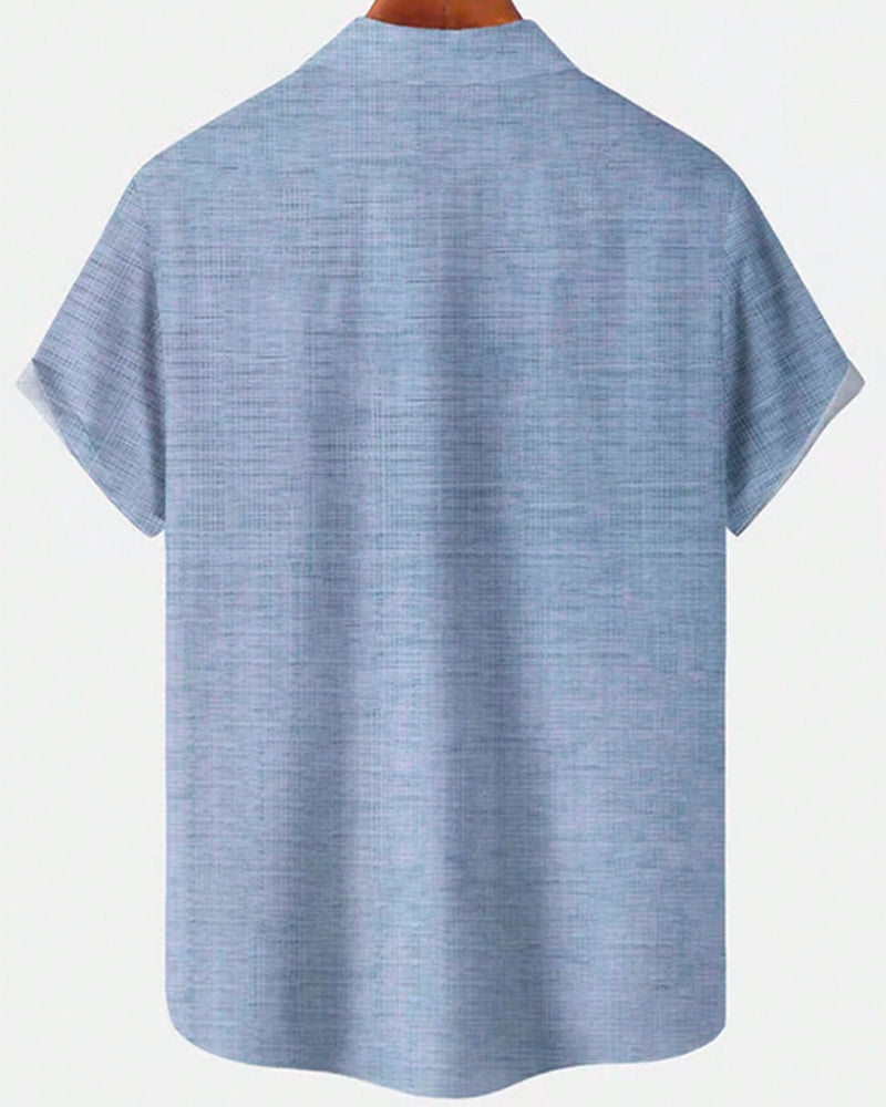 Skjorta Färgblockerad Kort Ärm