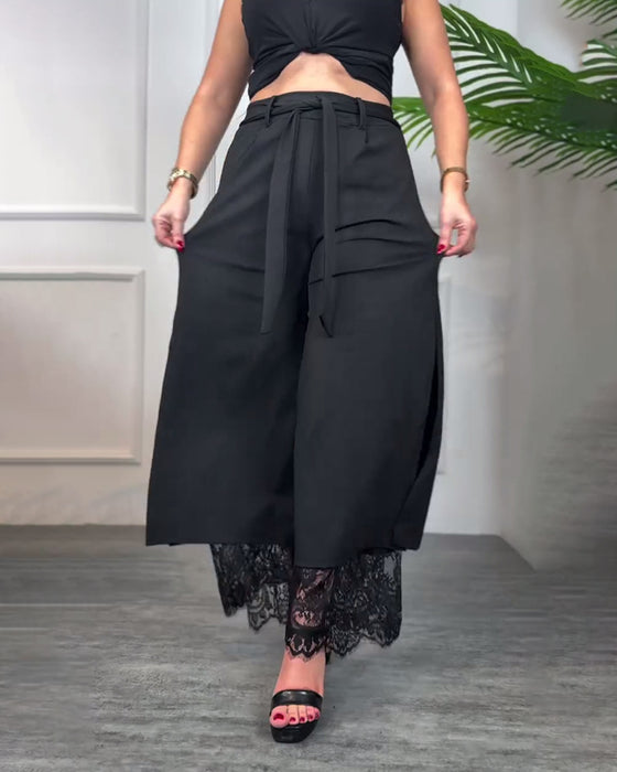 Byxor Med Spetskantade Slitsar