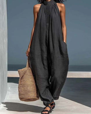 Jumpsuit Halter Hals Ärmlös