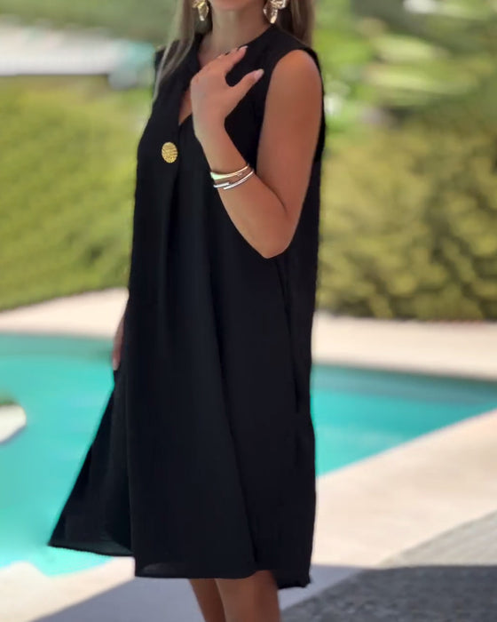 Klänning Ärmlös Casual