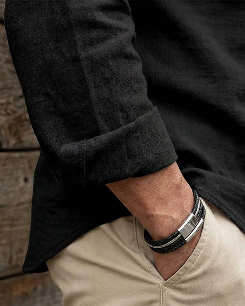 Skjorta Herr Ledig I Enfärgad – Klassisk, Bekväm & Mångsidig Att Kombinera 👔