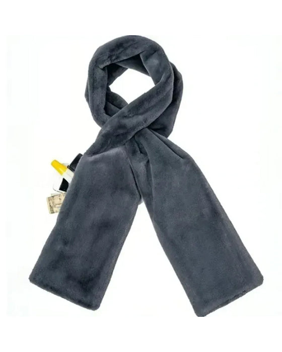 🎁Dold Ficka Mysig Halsduk Varm Mjuk Och Säker Dragkedja🧣