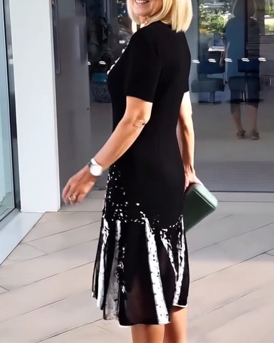 Klänning Temperamentsfull Pendel Tryck