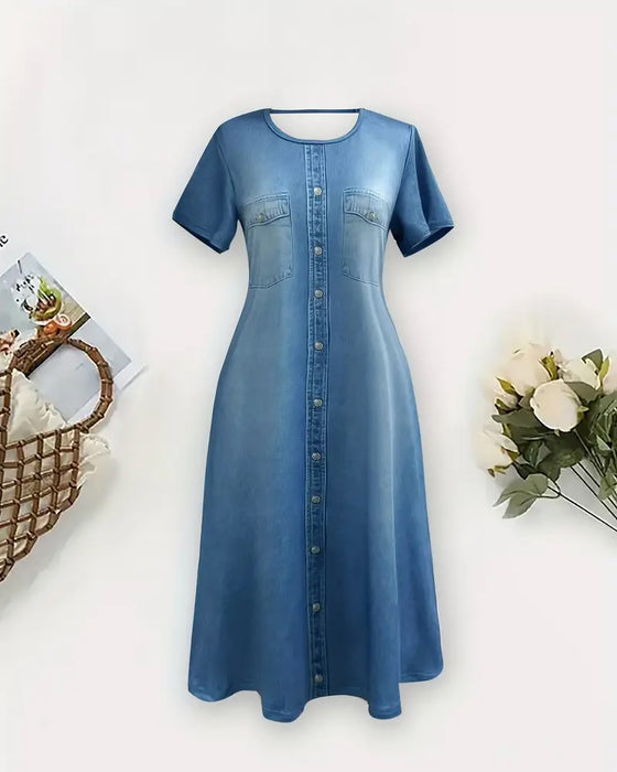 Klänning 3D-tryck Temperament Pendlare