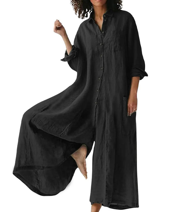 Jumpsuit Slag Löss Draperad Avslappnad