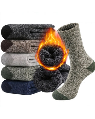 Par Tjocka Varma Vintersockor Mjuk Stickad
