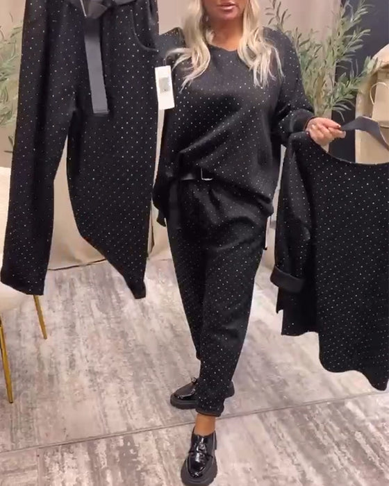 Kostym Med Rund Hals Temperament Fritid