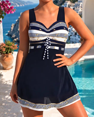 Swimdress Tankini Slips Rand Kjol