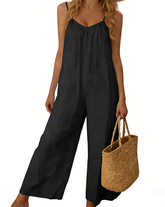 Jumpsuit Tunna Remmar Enfärgad