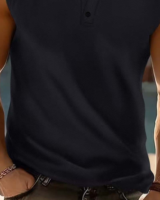 Linne Herr Henley Enfärgad Sport