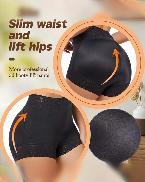 Kvinnors Shorts Spets Hög Midja Shapewear
