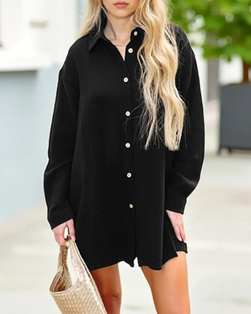 Set Lös Passform Off-Shoulder Casual
