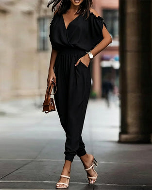 Jumpsuits Enfärgad V-Hals